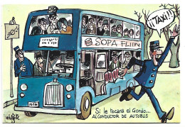 SI LE TOCARA EL GORDO...... AL CONDUCTOR DE AUTOBUS.- ILUSTRACION DE MINGOTE - Contemporánea (desde 1950)