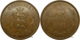 Guernesey - Baillage - Dépendance Britannique - 8 Doubles 1864 - TTB+/AU50 - Mon5797 - Guernesey