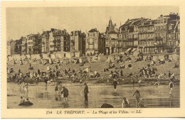 CPA - LE TREPORT - LA PLAGE ET LES VILLAS - Le Treport