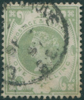 Great Britain 1887 SG211 1/- Dull Green QV #1 FU - Sonstige & Ohne Zuordnung