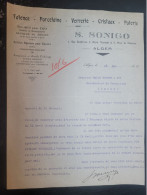 ALGERIE - ALGER - S. SONIGO - Faïence, Porcelaine, Verrerie, Cristaux, Poterie, Spécialité Pour Cafés - Altri & Non Classificati