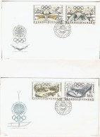 Lot De  2 Enveloppes 1er Jour FDC Jeux Olympiques D'hiver De Grenoble 1968 - FDC