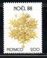 MONACO 1988 CHRISTMAS NOEL WEIHNACHTEN NATALE NAVIDAD 2fr MNH - Unused Stamps