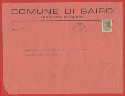 ITALIA - Storia Postale Repubblica - 1964 - 50 Antica Moneta Siracusana (Isolato) - Viaggiata Da Gairo Per Nuoro - 1946-60: Storia Postale