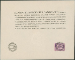 Feuille Souvenir (+ Texte En Latin) - Gentsche Internationale Luchtvaartmeeting (1946) + N°PA14 - Cartes Souvenir – Emissions Communes [HK]