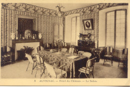 CPA - ALVIGNAC - HOTEL DU CHATEAU - LE SALON (TRES RARE) - Andere & Zonder Classificatie