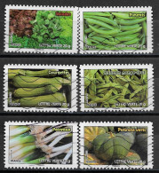 - France 2012  Oblitéré Autoadhésif  N°  740 - 741 - 744 - 745  - 746 - 749   -   Les Légumes - Used Stamps