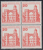 Berlin Mi.Nr.533 - Burgen Und Schlösser - Pfaueninsel - 4er Block - Postfrisch - Unused Stamps