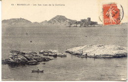 CPA - MARSEILLE - LES ILES, VUES DE LA CORNICHE - Festung (Château D'If), Frioul, Inseln...