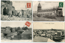 6 CP CAYEUX / MER | Ruines Vieille Eglise | Nouvelle Eglise | Vue Générale (2) | Notre Dame De La Mer Calvaire | Fronton - Cayeux Sur Mer
