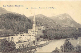 CPA - LOURDES - PANORAMA DE LA BASILIQUE - Lourdes