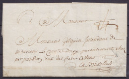 L. Datée 4 Août 1772 De NEUVE EGLISE Pour BRUXELLES - Marque "YPRES" En Creux - 1714-1794 (Paises Bajos Austriacos)