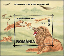 Romania 2000, Wild Animals Lion - S/s MNH - Big Cats (cats Of Prey)