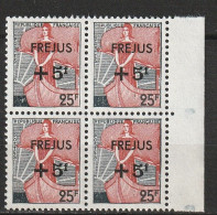 N° 1229 Au Profits Des Sinistrés De Fréjus: Beau Bloc De 4 Timbres Neuf Impeccable: - Ongebruikt