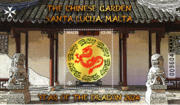 Malta - 2024 - Lunar Year Of The Dragon - Chinese Garden Santa Lucija - Mint Souvenir Sheet - Malta