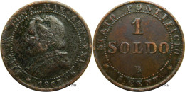 Italie - États Pontificaux - Pie IX - 1 Soldo / 5 Centesimi 1867 R Grand Buste Petite Date - TB/VF25 - Mon4483 - Sonstige & Ohne Zuordnung