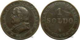 Italie - États Pontificaux - Pie IX - 1 Soldo / 5 Centesimi 1867 R Grand Buste Petite Date - TTB/XF45 - Mon4487 - Autres & Non Classés