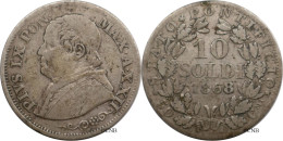 Italie - États Pontificaux - Pie IX - 10 Soldi / 50 Centesimi 1868 AN XXII Petit R - TB/VF25 - Mon6256 - Altri & Non Classificati