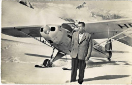 VS GEIGER HERMANN ATTERRISSAGE AU MONT ROSE - Aviation - Avion - Pilote - Glacier - Pas Voyagé - Sonstige & Ohne Zuordnung