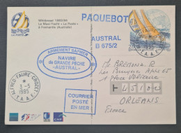 TAAF, Entier Postal Oblitéré De CROZET Le 3/5/1995. - Brieven En Documenten