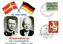 73853961 Puttgarden Einweihung Der Vogelfluglinie 1963 Mit Koenig Frederik IX Un - Fehmarn