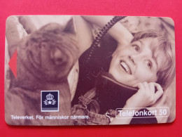 SWEDEN 100u Girl On Telephone Dummy Card No Chip Module - 60102/031 SUEDE (TS320 - Suède