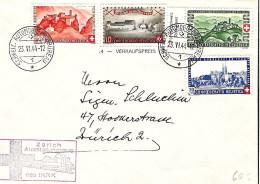 Schweiz Suisse Pro Patria 1944: "Ausstellungszug IKRK" Zu WII 22-25 Mi 431-434 Yv 395-398 APB-⊙ 23.VI.44 (Zu CHF 80.00) - Briefe U. Dokumente