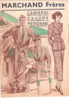 Cambrai Caudry Péronne Dépliant Publicitaire . Vêtements Marchand Frères - Reclame