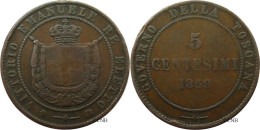 Italie - Provinces-Unies D'Italie Centrale - Victor-Emmanuel Roi élu - 5 Centesimi 1859 - TB+/VF35 - Mon4734 - Piamonte-Sardaigne-Savoie Italiana