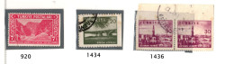 1939- 1959 Turchia Posta Ordinaria - N. 920-1434-1436  Lato Non Dentellato - Gebraucht