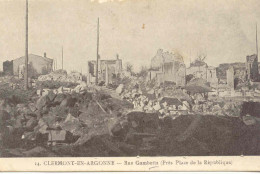 CPA - CLERMONT EN ARGONNE (1914) RUE GAMBETTA - Clermont En Argonne