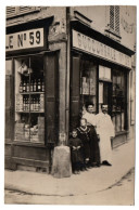 Devanture D'une épicerie Du Nord-est. Succursale N° 59. Carte Photo Animée Non Située - Magasins