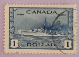 CANADA YT 218 OBLITÉRÉ "DESTROYER IROQUOIS" ANNÉES 1943/1948 - Usados