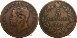 Italie - Royaume - Victor-Emmanuel II - 5 Centesimi 1861 M - TB/VF30 - Mon6361 - 1861-1878 : Vittoro Emanuele II