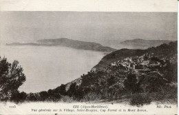 CPA - EZE - VUE GENERALE SUR LE VILLAGE, SAINT-HOSPICE, CAP FERRET ET MONT BORON - Eze