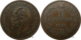 Italie - Royaume - Victor-Emmanuel II - 5 Centesimi 1861 M - TTB/XF40 - Mon6509 - 1861-1878 : Vittoro Emanuele II