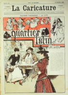 La Caricature 1882 N°155 Quartier Latin Loys Sainte Barbe Gino - Riviste - Ante 1900