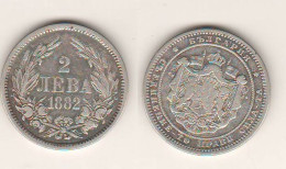 Bulgaria 2 Leva 1882 Bulgarie Silver Coin Bulgarien - Bulgaria