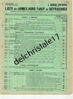 42 0513 SAINT ETIENNE LOIRE 1912 Liste Des ArmesHors Tarif Ou Défraichies  J. GAUCHERFusils à Broches Fusils Hammerless - 1900 – 1949