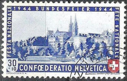 Schweiz Suisse Pro Patria 1944: "Münster Basel" Zu WII 25 Mi 434 Yv 398 Mit Luxus-Stempel Von ZÜRICH (Zu CHF 30.00) - Usati