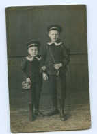 Y7739/ Jungen Schulkinder In Matrosen-Uniform Foto AK 1918 - Einschulung