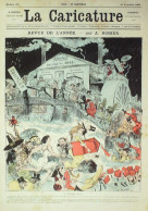 La Caricature 1882 N°157 Revue De L'Année Embarquement Dans L'Arche Robida Trock Brac - Zeitschriften - Vor 1900