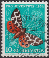 1954 Schweiz Pro Juventute ° Zum:CH J154,Yt:CH 554, Mi:CH 603, Brauner Bär, Schmetterling, Insekten - Usati