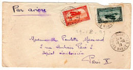 1929  CAD De CASABLANCA  Sur Poste Aérienne 1,00f + 0,50c - Cartas & Documentos