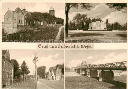 73853070 Buederich Wesel Schloss Gedenkstaette Strassenpartie Bruecke Buederich  - Wesel