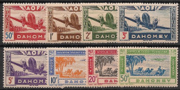 DAHOMEY - 1942 - Poste Aérienne PA N°YT. 10 à 17 - Série Complète - Neuf * / MH VF - Ungebraucht