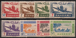 DAHOMEY - 1942 - Poste Aérienne PA N°YT. 10 à 17 - Série Complète - Neuf * / MH VF - Nuovi