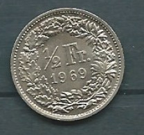 SUISSE : 1/2 FRANC 1969   Pieb 25107 - 1/2 Franc