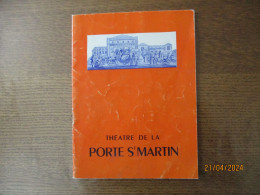 THEATRE DE LA PORTE St MARTIN SAISON 1963-1964 BONSOIR,MADAME PINSON - Programmes