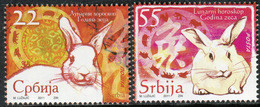 Serbia 2011 China Lunar Horoscope Year Of The Rabbit Celebrations Zodiac Astrology Fauna, Set MNH - Serbien